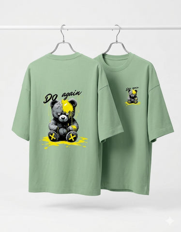 Do Again Teddy Graphic Oversized T-Shirt – Streetwear Aesthetic Premium Cotton Tee for Men & Women