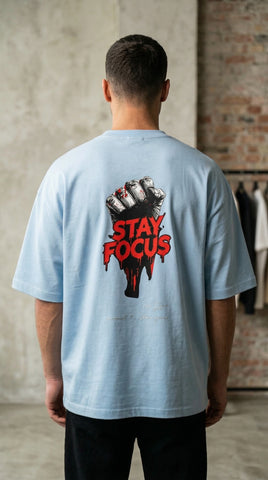 Stay Focus Oversized T-Shirt – Motivational Streetwear