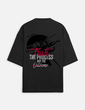 Trust The Process Samurai Back Print T-Shirt | Premium Black Streetwear | Dark Gothic Front Logo Tee