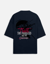 Trust The Process Samurai Back Print T-Shirt | Premium Black Streetwear | Dark Gothic Front Logo Tee
