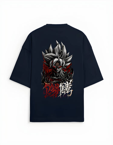 Demonic Anime Warrior Oversized T-Shirt | Streetwear Edition