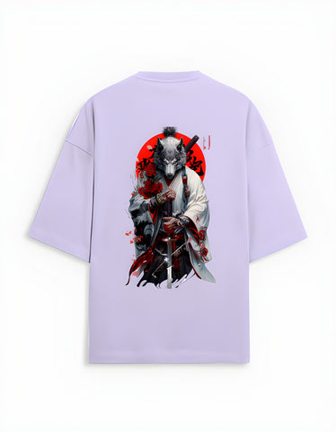 Wolf Samurai Oversized T-Shirt – Anime Streetwear Edition