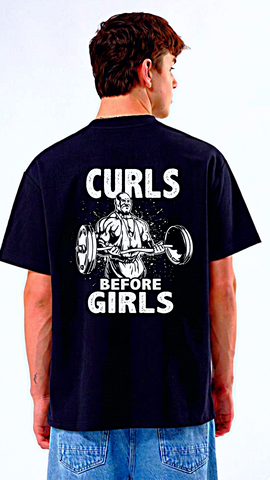 curls before girls Oversized Standard T-Shirt