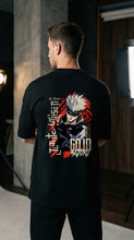Limitless Power – Gojo Satoru Anime Oversized Black T-Shirt