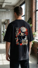 Limitless Power – Gojo Satoru Anime Oversized Black T-Shirt