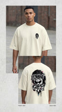 “Don’t Care Skull Oversized T-Shirt – Front & Back Streetwear Graphic”
