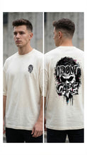“Don’t Care Skull Oversized T-Shirt – Front & Back Streetwear Graphic”