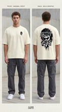 “Don’t Care Skull Oversized T-Shirt – Front & Back Streetwear Graphic”