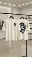 “Don’t Care Skull Oversized T-Shirt – Front & Back Streetwear Graphic”